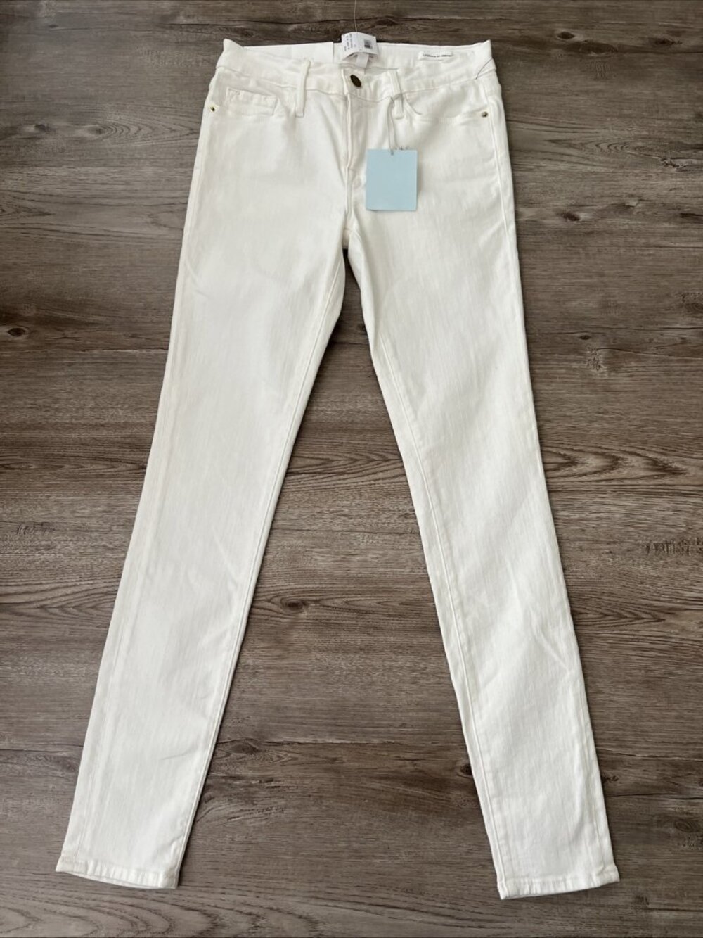 Frame Denim‎ Le Skinny Jean Blanc Full Length Womens 26 New